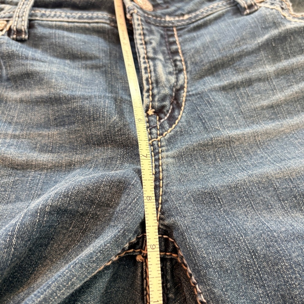 Silver Jeans Co Suki Straight Leg Jean Women W34 L30 Mid Rise Stretch Blue Denim - Picture 8 of 10
